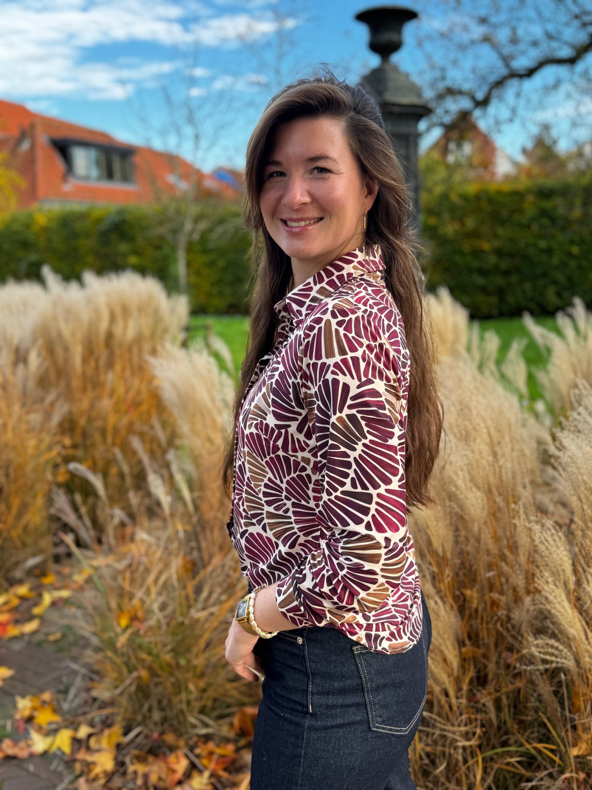 Blouse Sabine bordeaux - Afbeelding 3