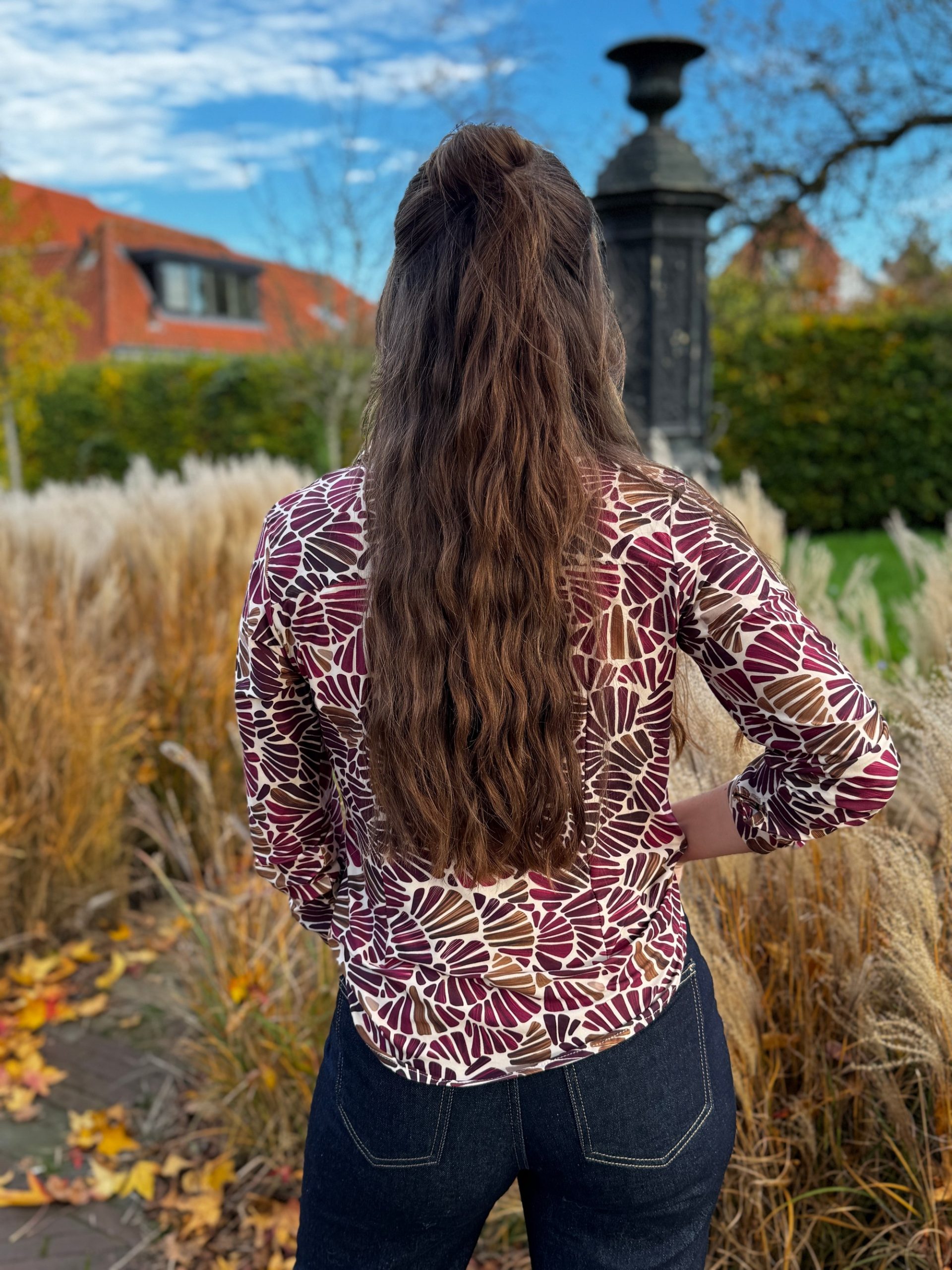 Blouse Sabine bordeaux - Afbeelding 4