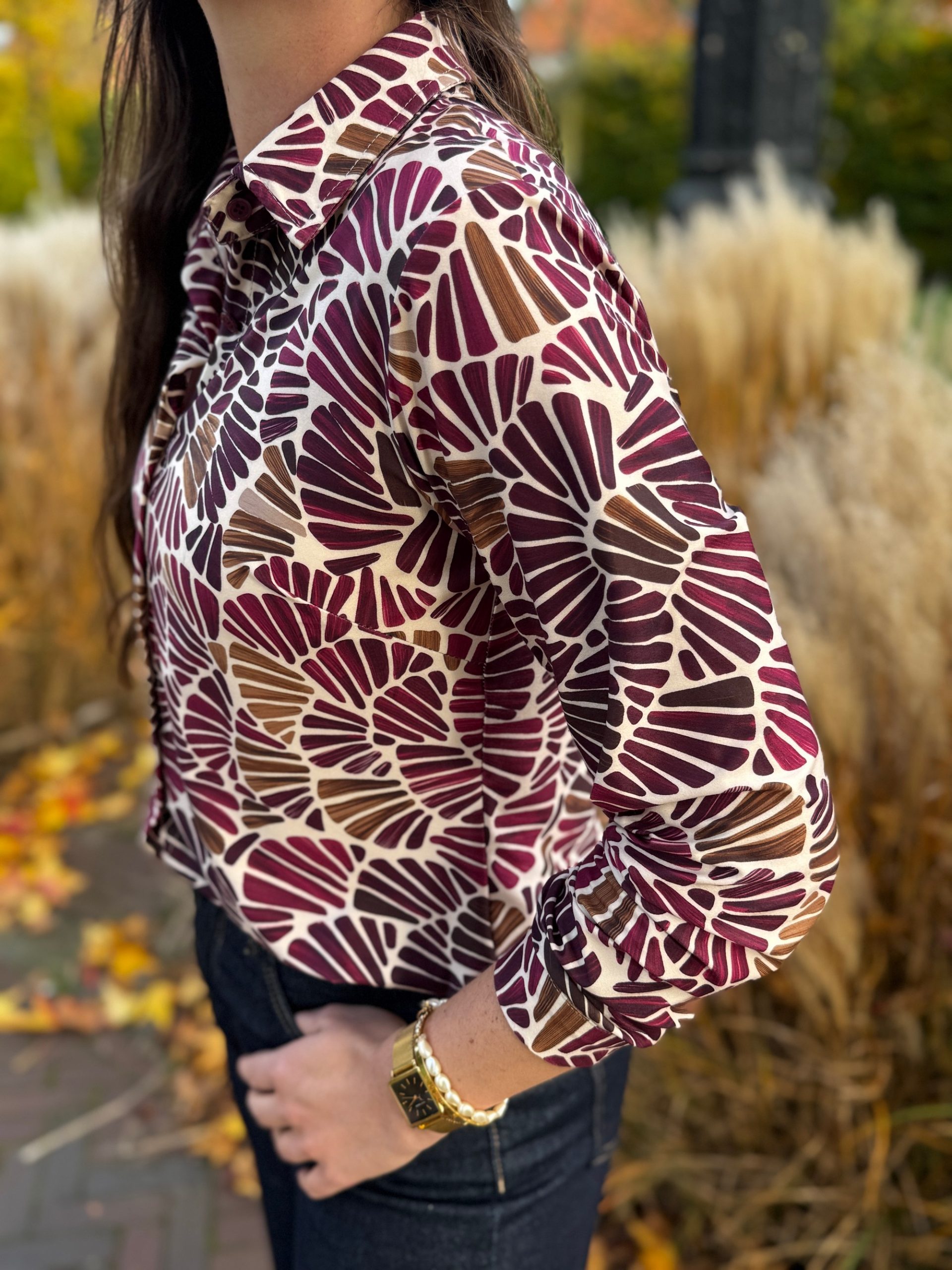 Blouse Sabine bordeaux - Afbeelding 2