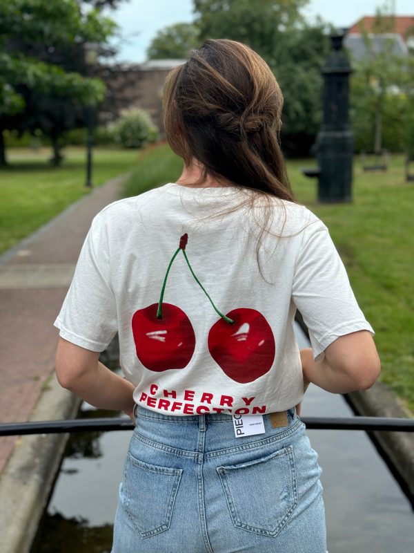 Shirtje Cherry white - Afbeelding 2