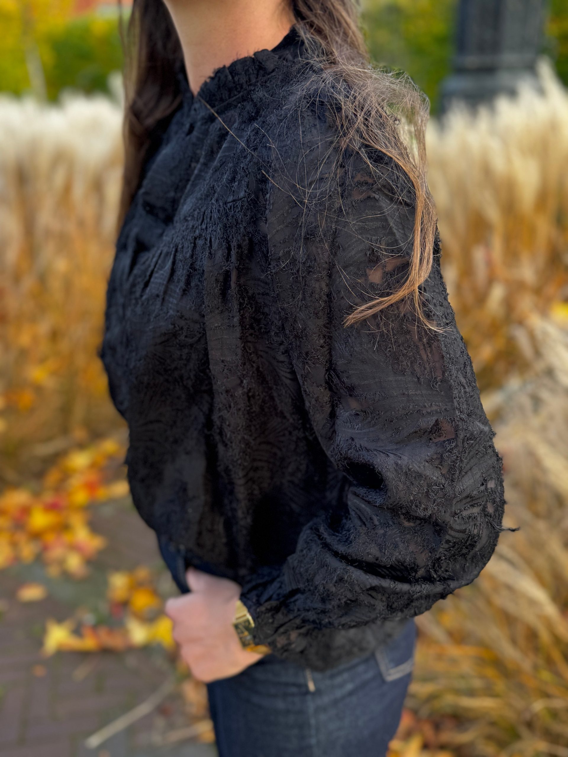 Blouse Lovie zwart - Afbeelding 6