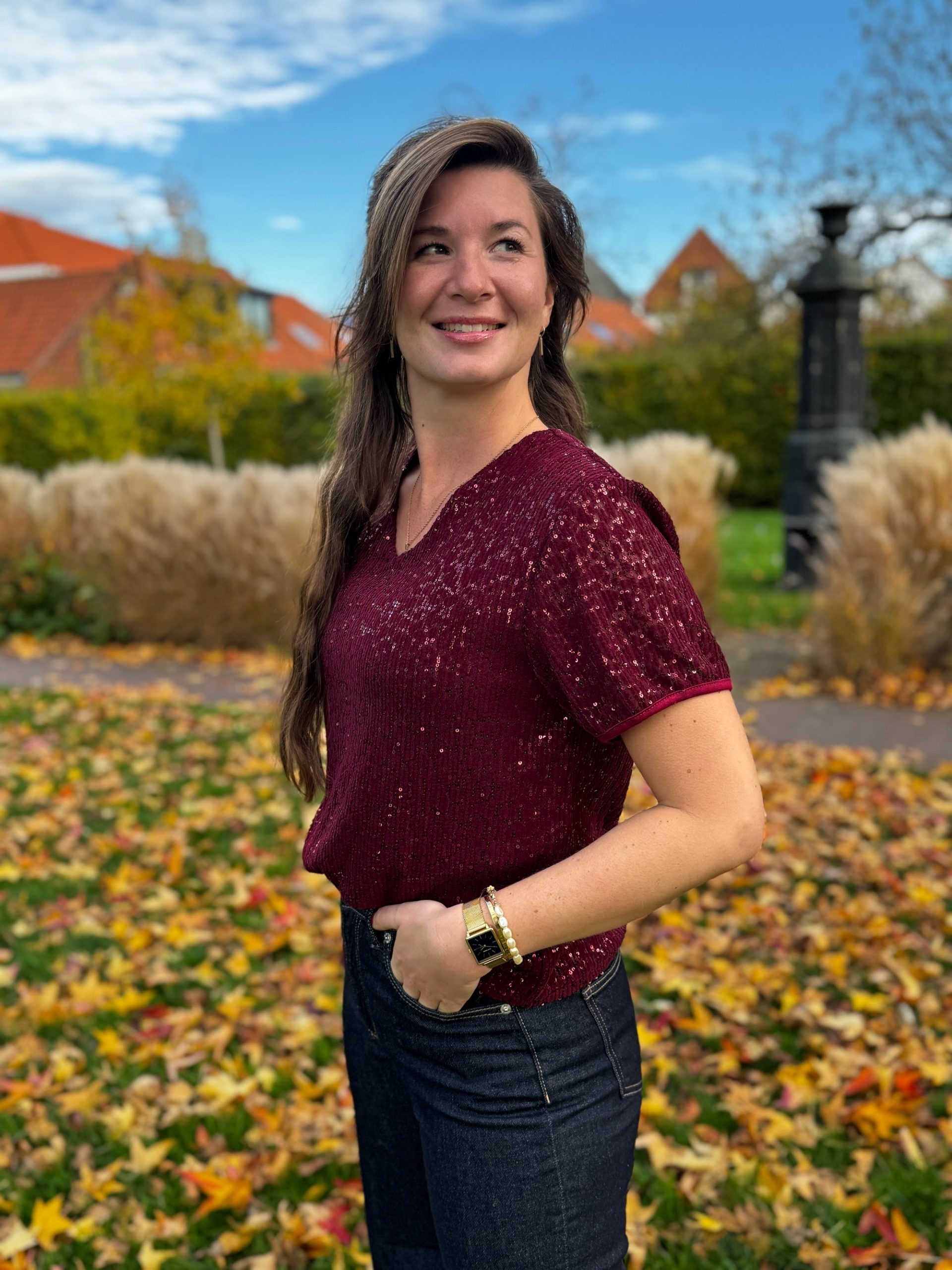 Shirtje Leila bordeaux - Afbeelding 2