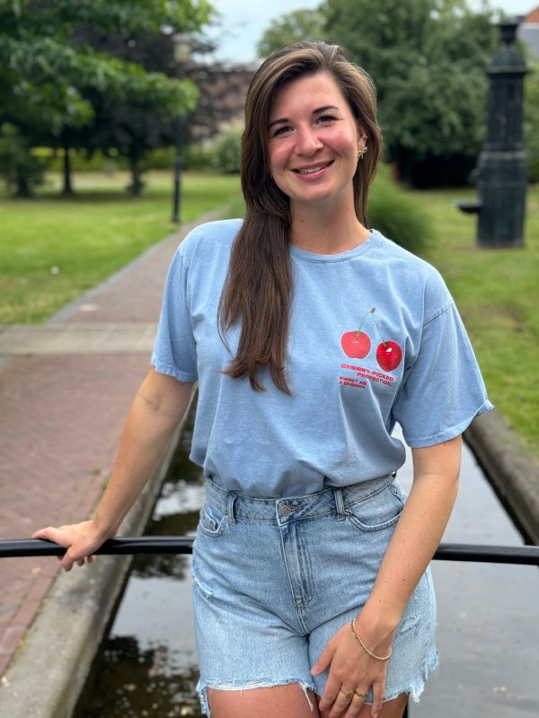 Shirtje Cherry blauw