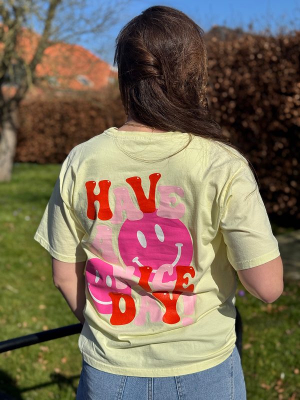 Shirtje Have a nice day geel - Afbeelding 4