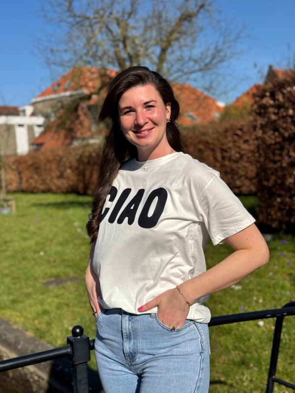 Shirtje ciao wit/zwart - Afbeelding 2