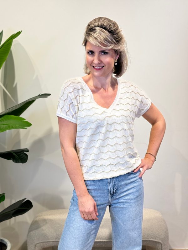 Shirtje Zigzag wit - Afbeelding 2