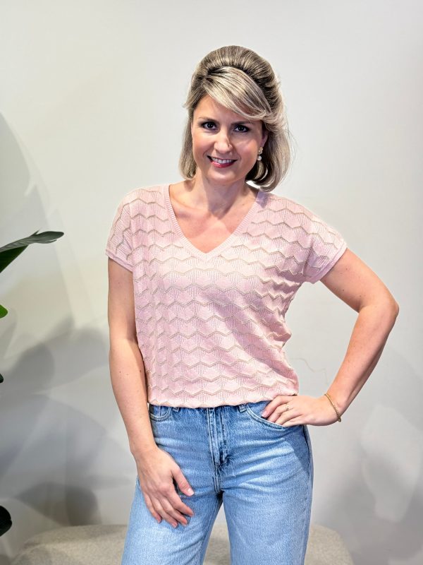 Shirtje Zigzag roze