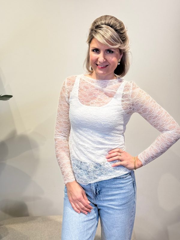 Top Isabeau kant wit - Afbeelding 2