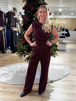 Broek Jet bordeaux glitter