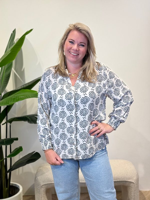 Blouse Yakandra blauw - Afbeelding 6