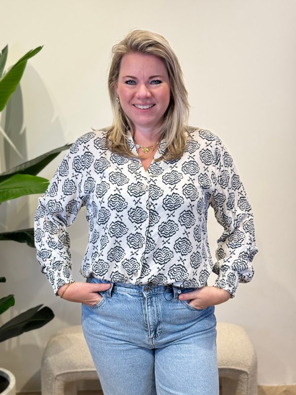 Blouse Yakandra blauw - Afbeelding 2
