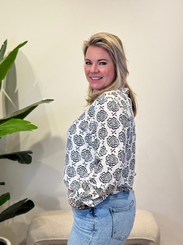 Blouse Yakandra blauw - Afbeelding 3