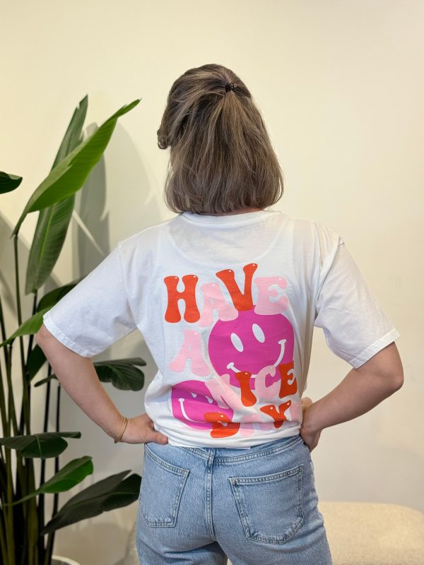 Shirtje Have a nice day wit - Afbeelding 2