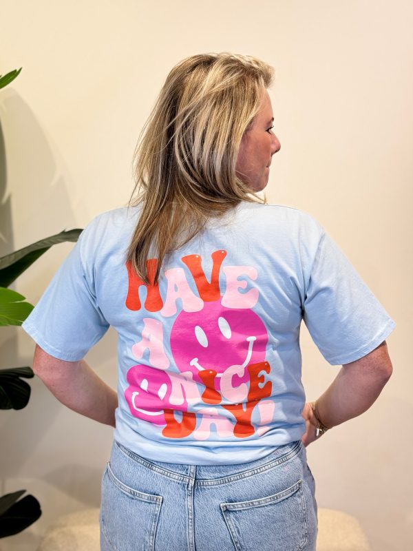 Shirtje Have a nice day lichtblauw - Afbeelding 2