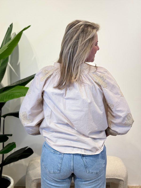 Blouse Sylke beige - Afbeelding 4
