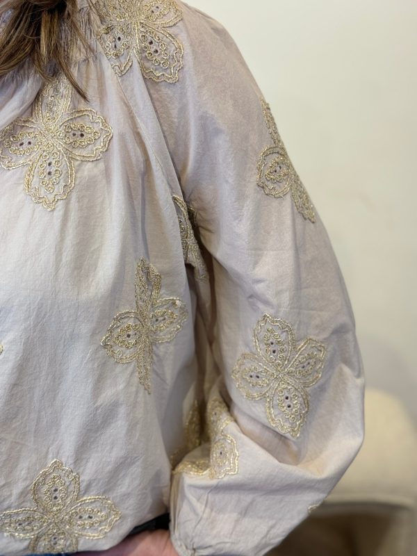 Blouse Sylke beige - Afbeelding 2