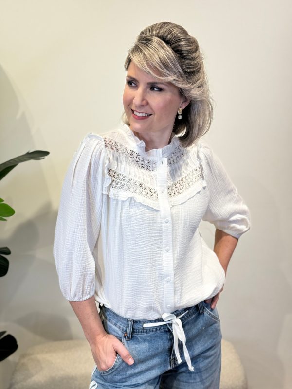 Blouse Mea wit - Afbeelding 2
