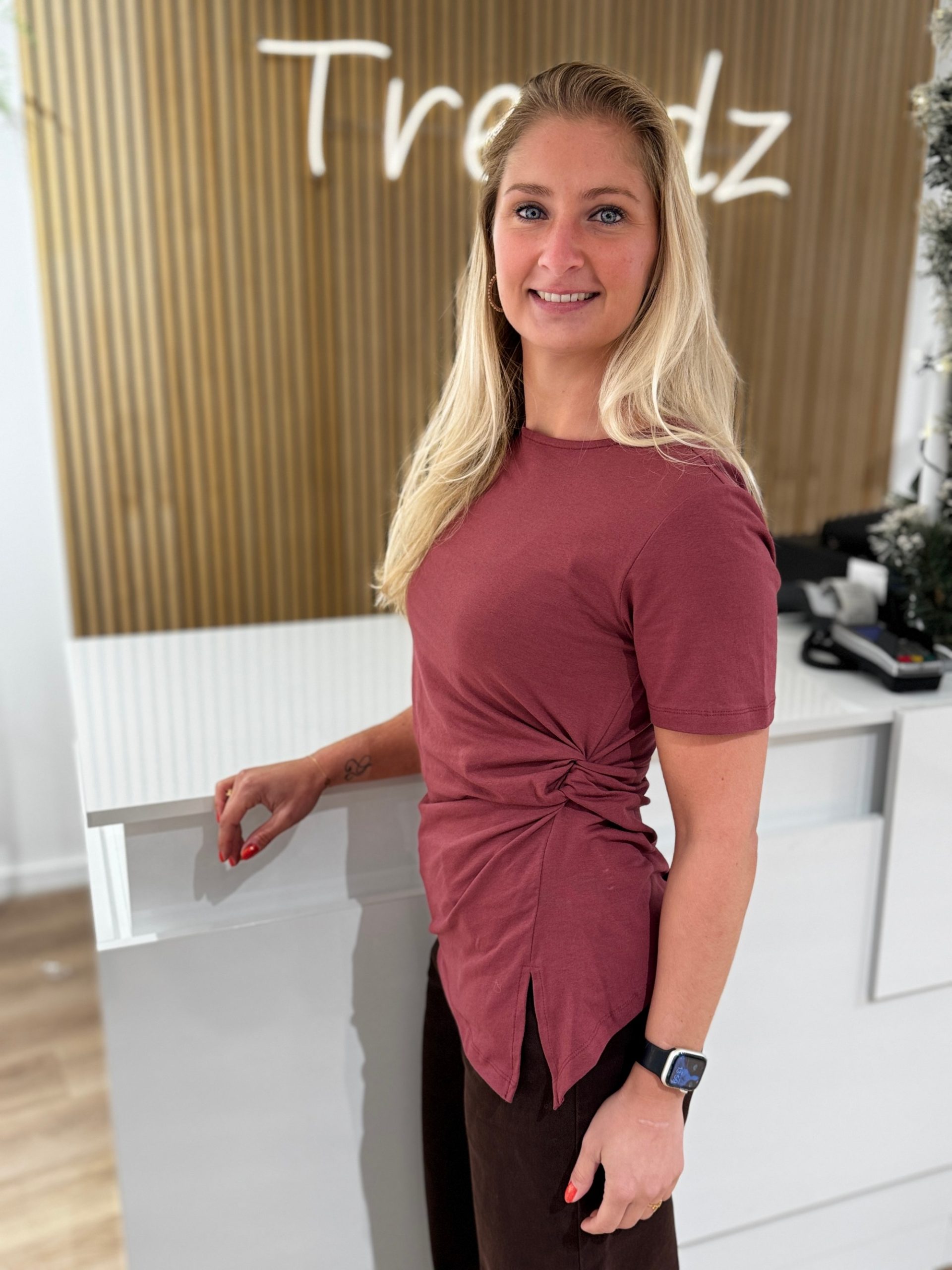 Shirtje Disa bordeaux - Afbeelding 2