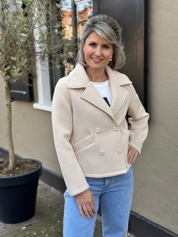 Korte trenchcoat Yuna beige