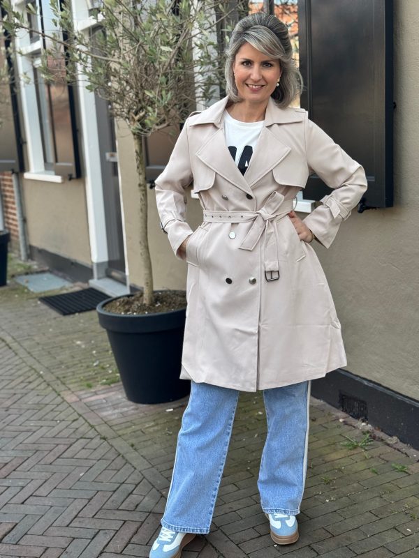 Trenchcoat Gitte beige - Afbeelding 5