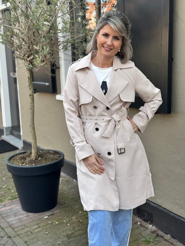 Trenchcoat Gitte beige - Afbeelding 3