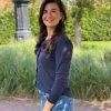 Travelstof blouse Eefke dark blue - Afbeelding 2