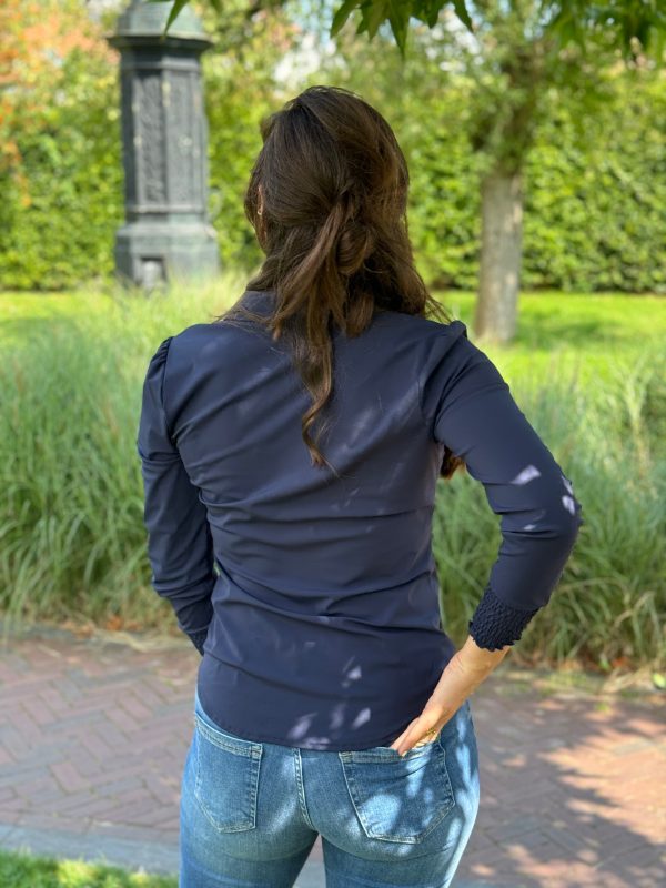 Travelstof blouse Eefke dark blue - Afbeelding 5