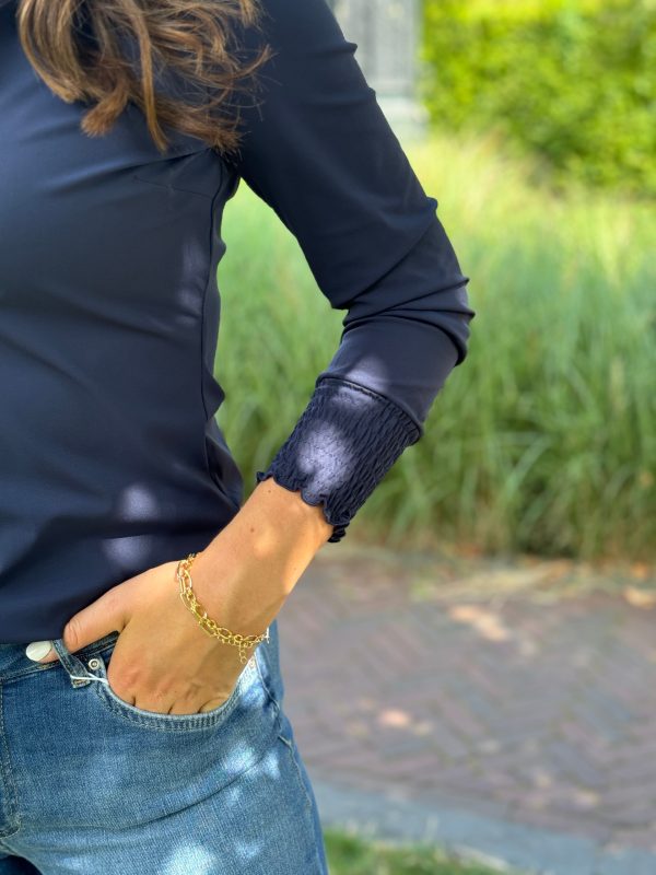 Travelstof blouse Eefke dark blue - Afbeelding 3