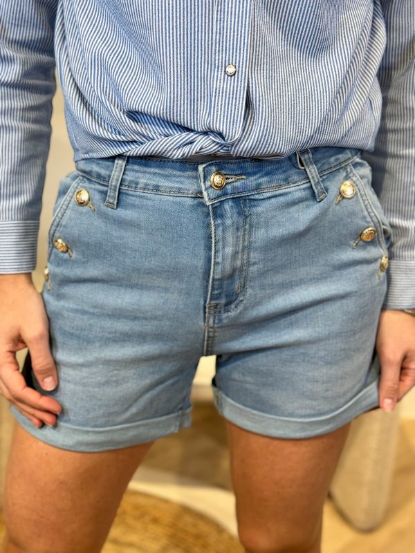 Spijkershortje Nina blauw