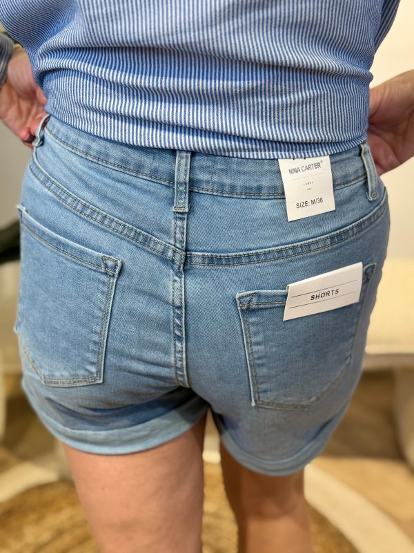 Spijkershortje Nina blauw - Afbeelding 2