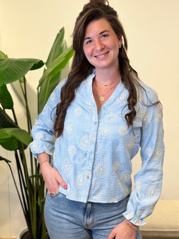 Blouse Joleyn blauw - Afbeelding 5