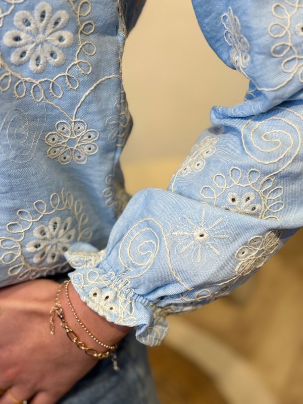 Blouse Joleyn blauw - Afbeelding 2