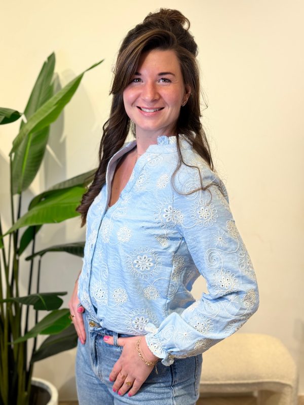 Blouse Joleyn blauw - Afbeelding 3