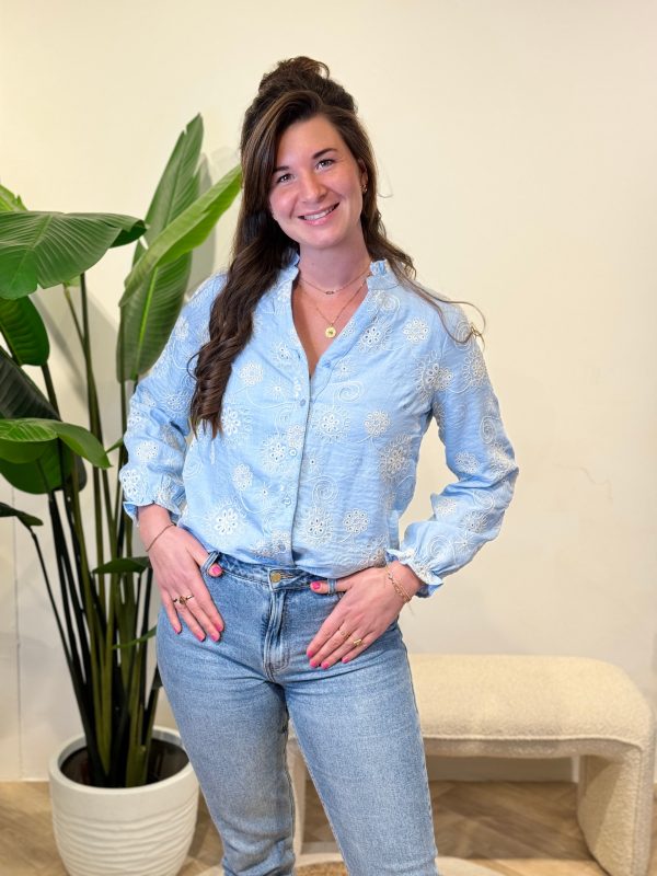 Blouse Joleyn blauw - Afbeelding 6