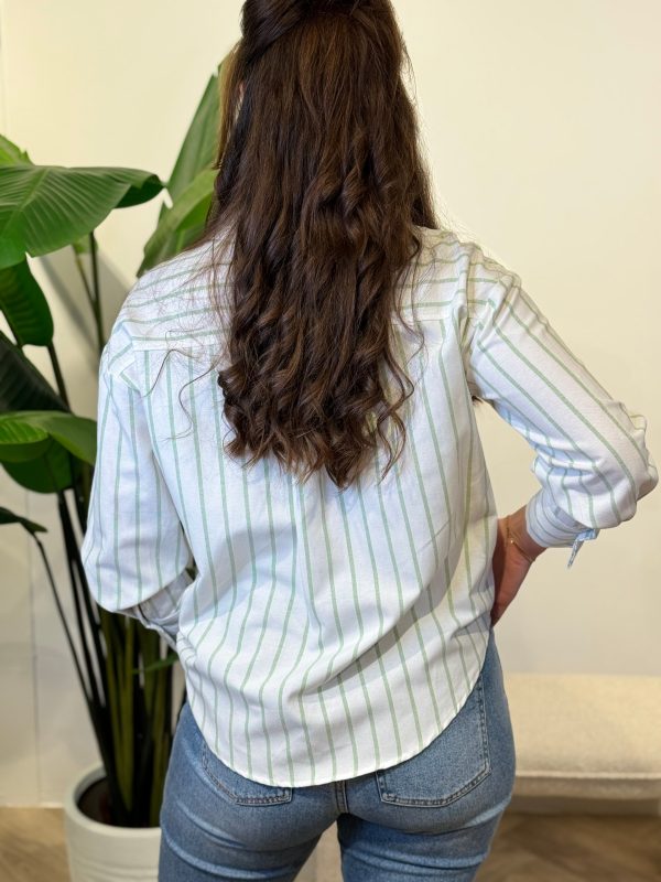 Blouse Vivienne groene streep - Afbeelding 3