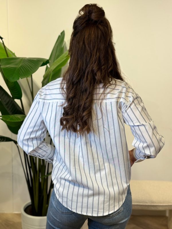 Blouse Vivienne blauwe streep - Afbeelding 3