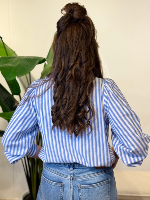 Blouse Sienna blauw/wit - Afbeelding 3