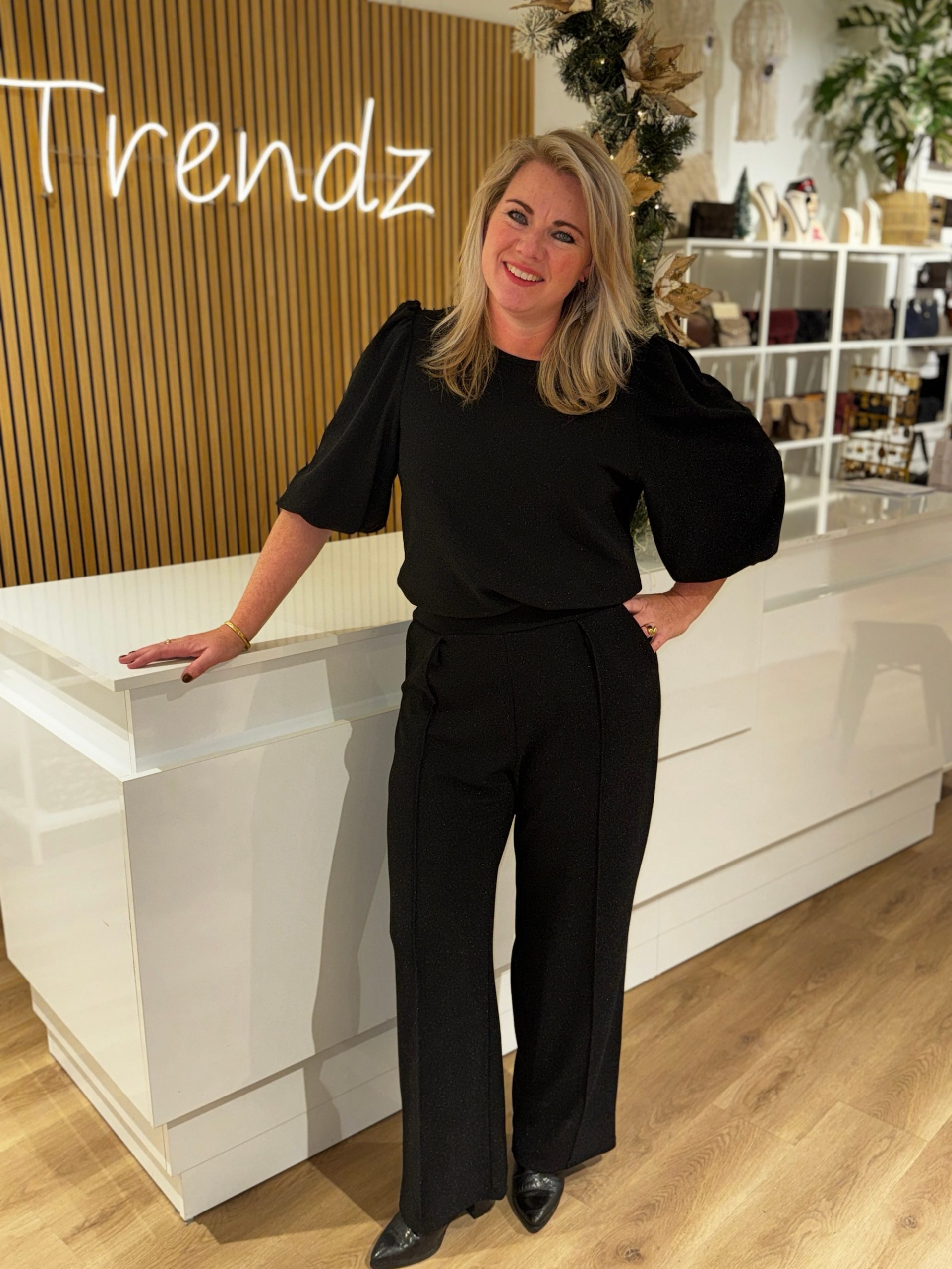 Top Jet zwart glitter - Afbeelding 2