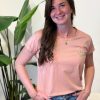 Shirtje Jisca oudroze hart goud - Afbeelding 2
