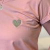 Shirtje Jisca oudroze hart goud - Afbeelding 4