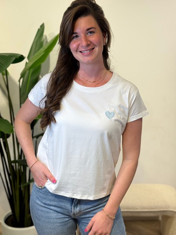 Shirtje Jisca hart blauw - Afbeelding 5