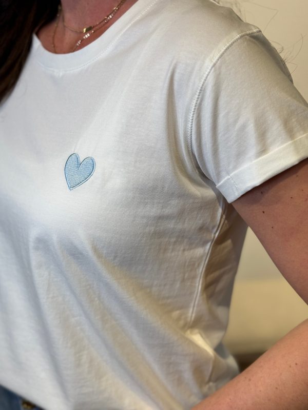 Shirtje Jisca hart blauw - Afbeelding 2