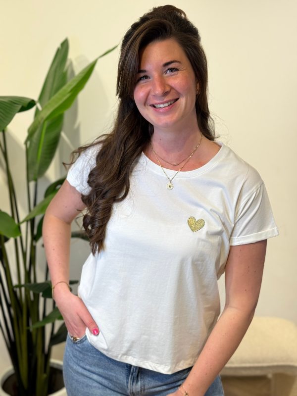 Shirtje Jisca hart goud - Afbeelding 5