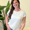 Shirtje Jisca hart geel - Afbeelding 4