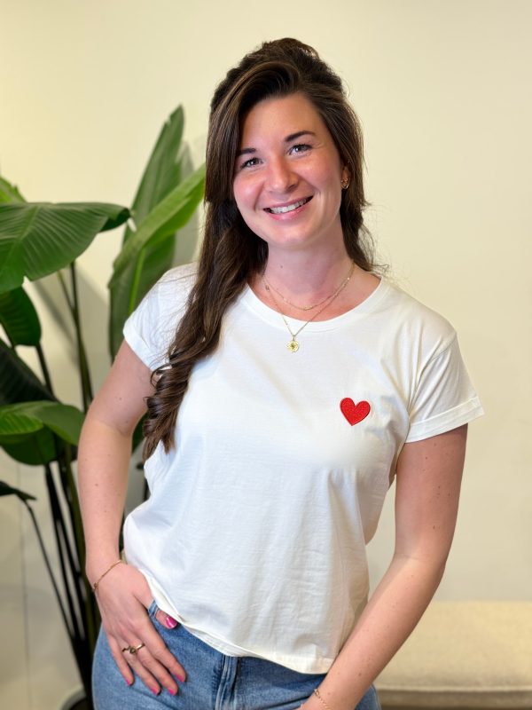 Shirtje Jisca hart rood - Afbeelding 2