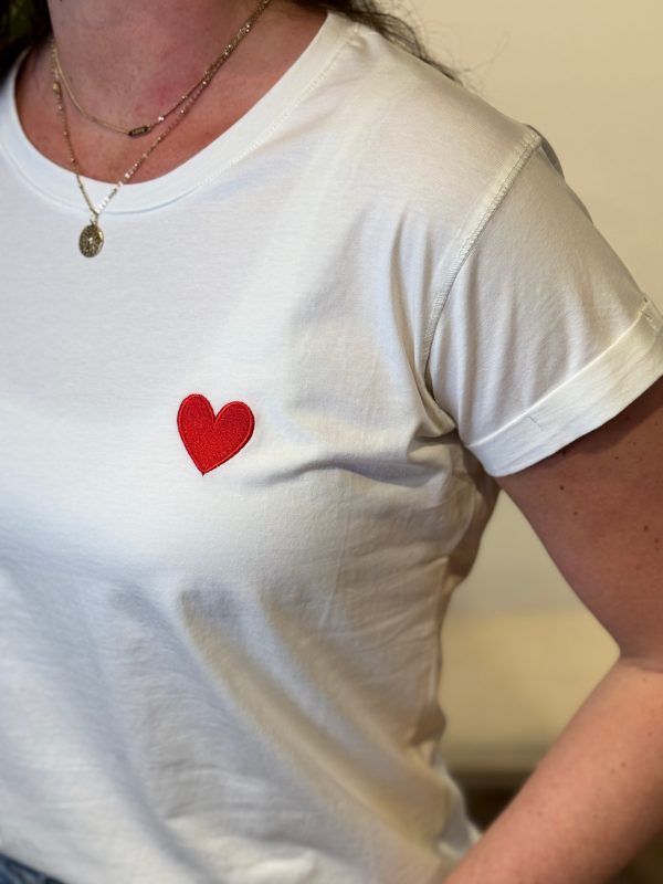 Shirtje Jisca hart rood - Afbeelding 3