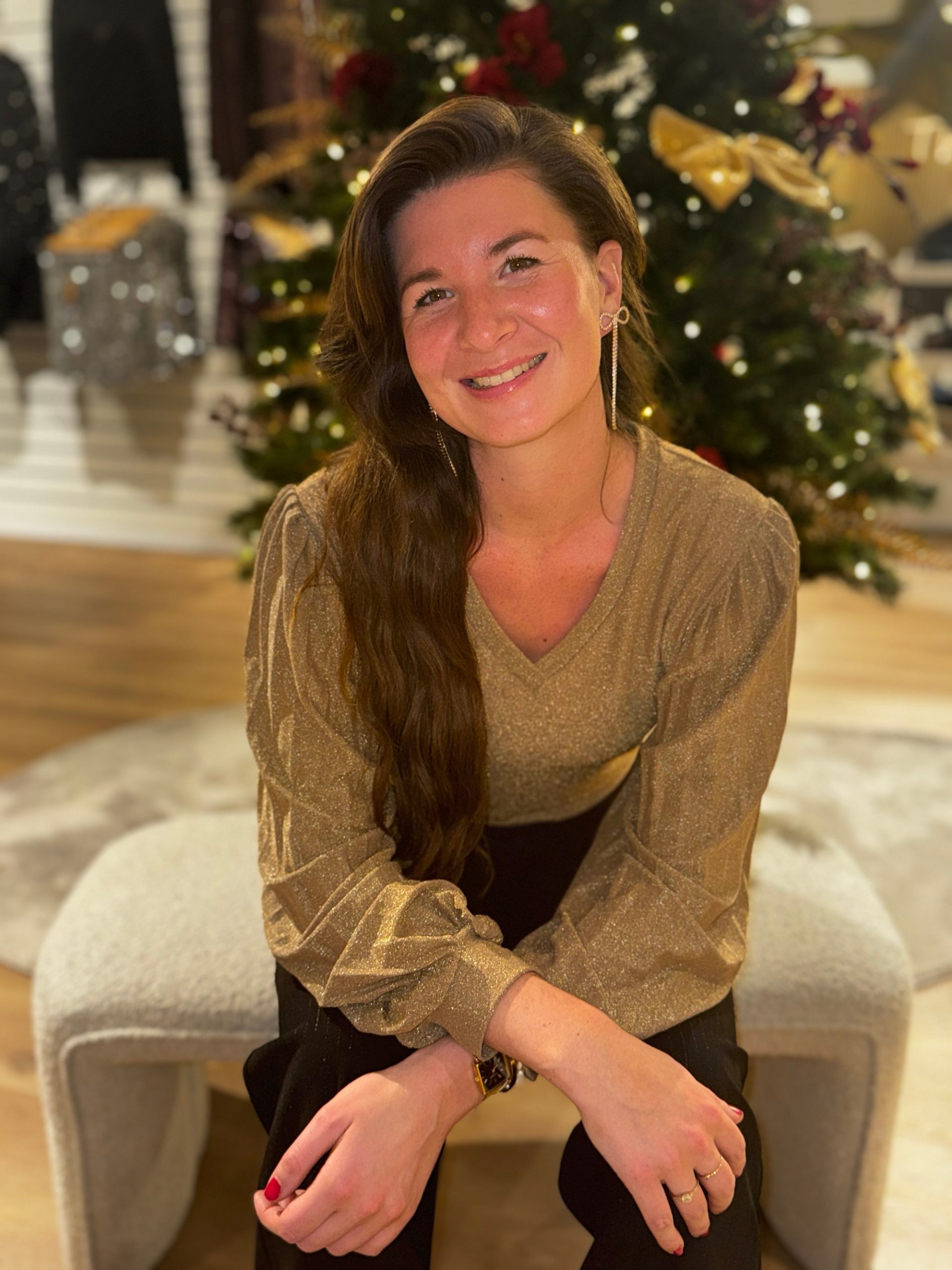 Glittertop Noëlle goud - Afbeelding 6