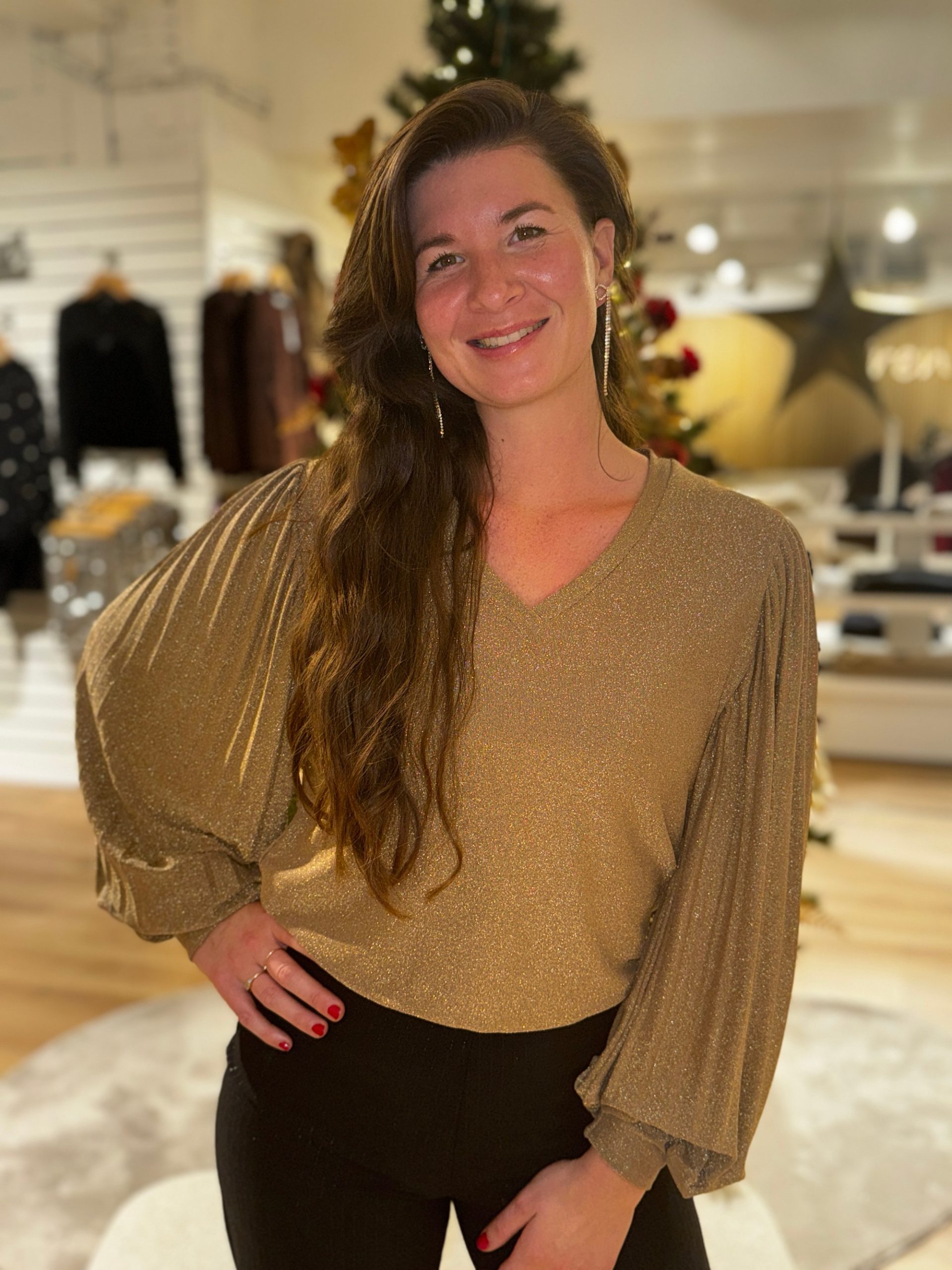 Glittertop Noëlle goud