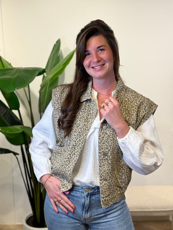 Denim gilet panter - Afbeelding 9