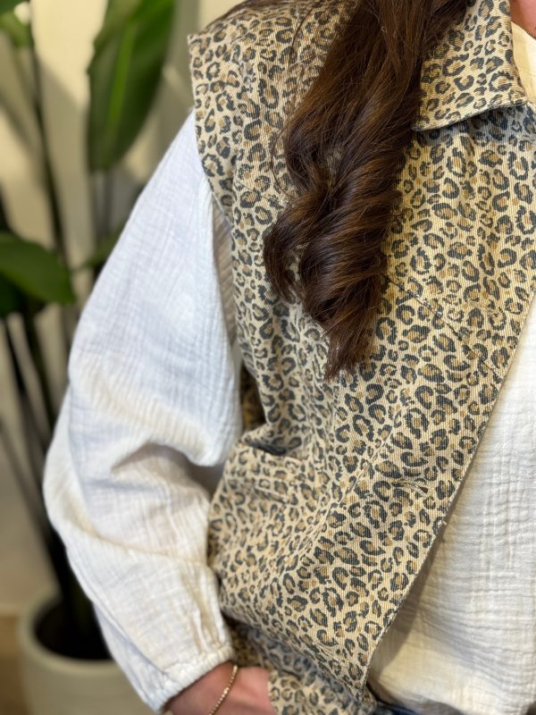 Denim gilet panter - Afbeelding 8